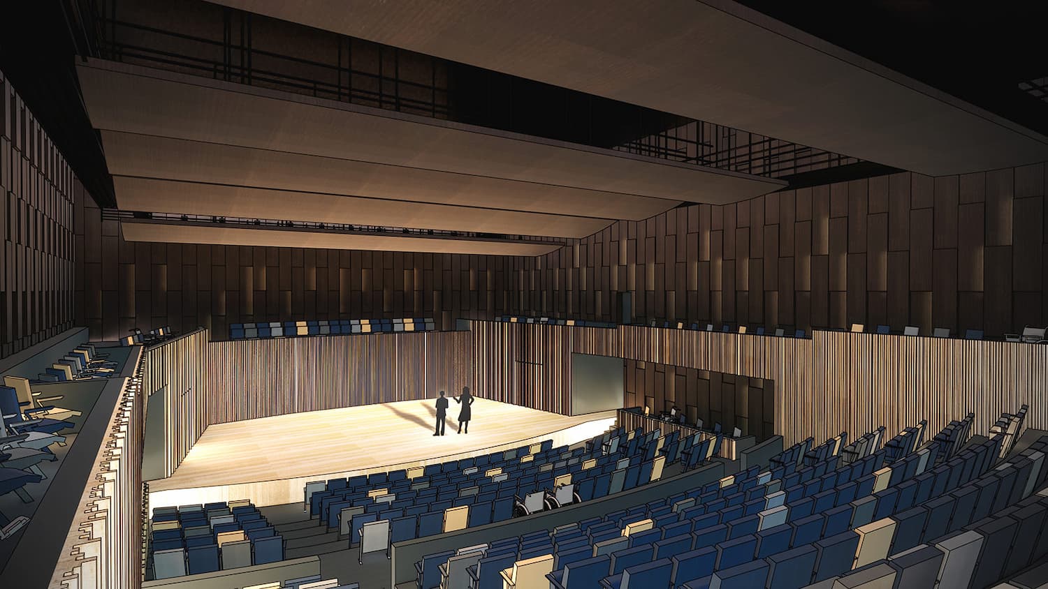 interior rendering of the concert hall
