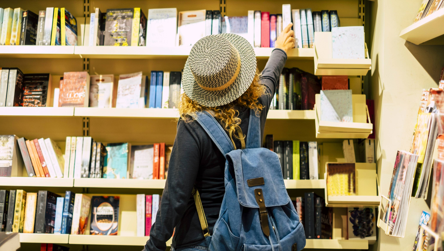 grabbing book 