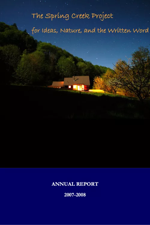 spring creek project annual report 2007-08