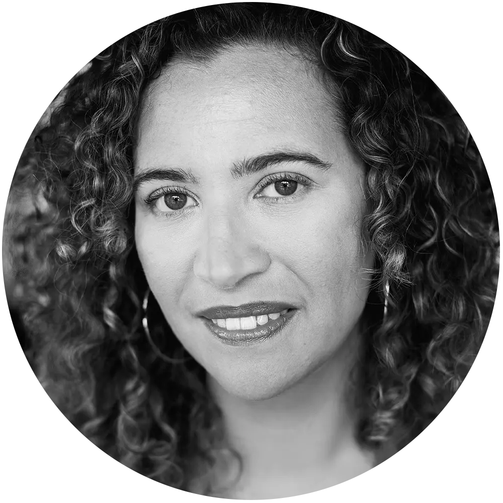 Black and white image of Meredith Broussard