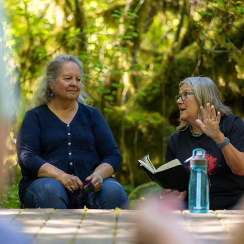 Robin Wall Kimmerer at Shotpouch Cabin