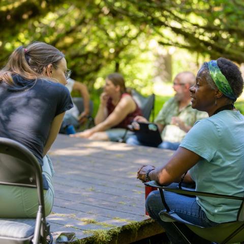 Robin Wall Kimmerer at Shotpouch Cabin