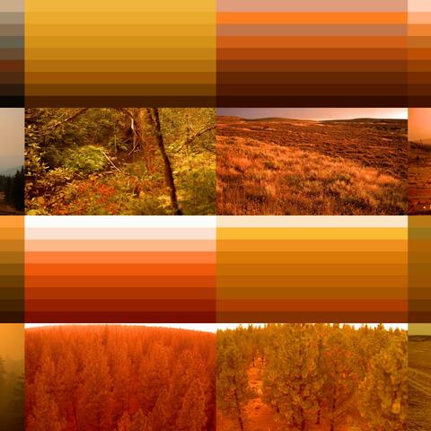 Orange and yellow prism pattern