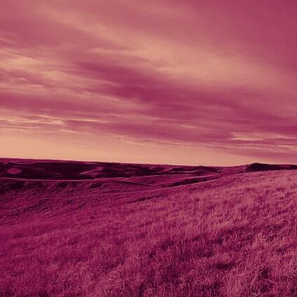 Dry land tinted with red