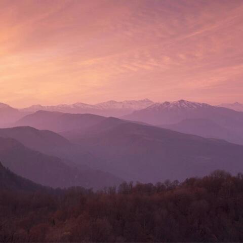 Sunrise over mountains