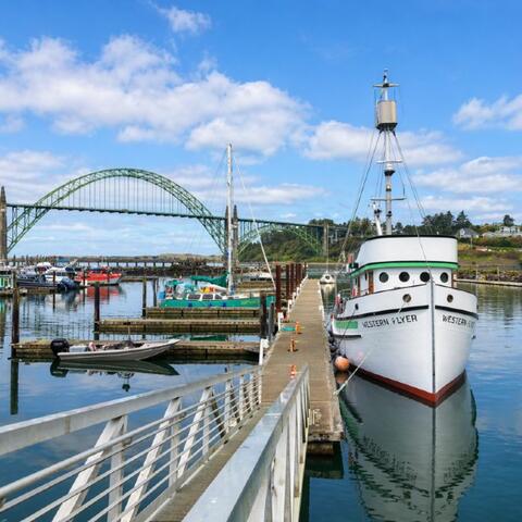 Western Flyer docked in Newport